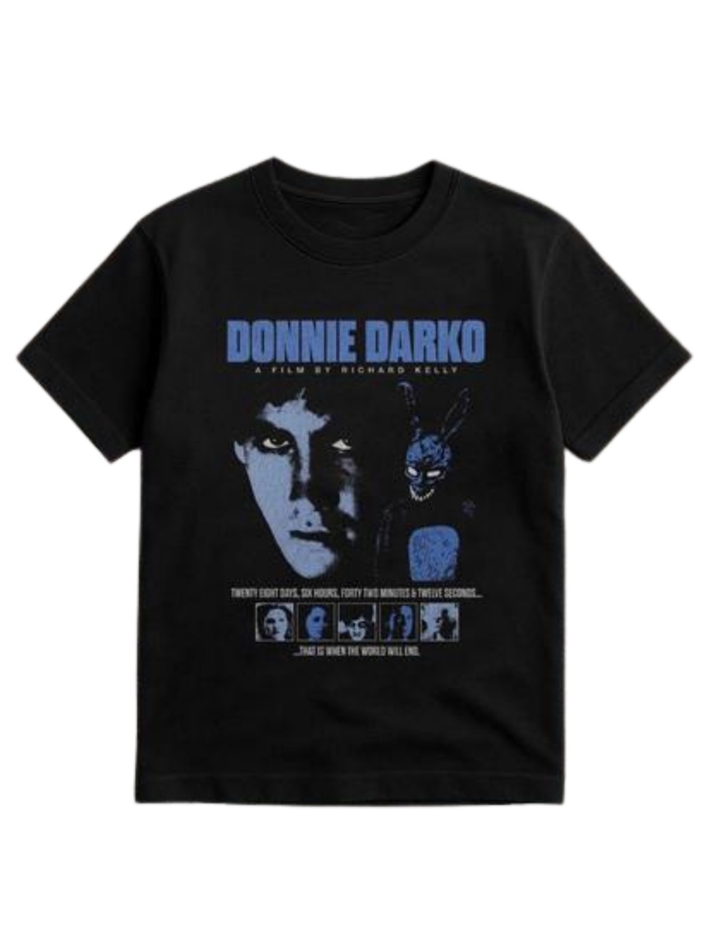 Gildan Donnie Darko Black Graphic Tee with Blue Print